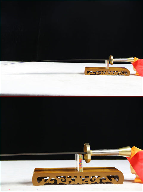 Handmade Chinese Sword Tai Chi Dao Manganese Steel Longquan Sword Rosewood Scabbard-COOLKATANA-SL-8002-1-U