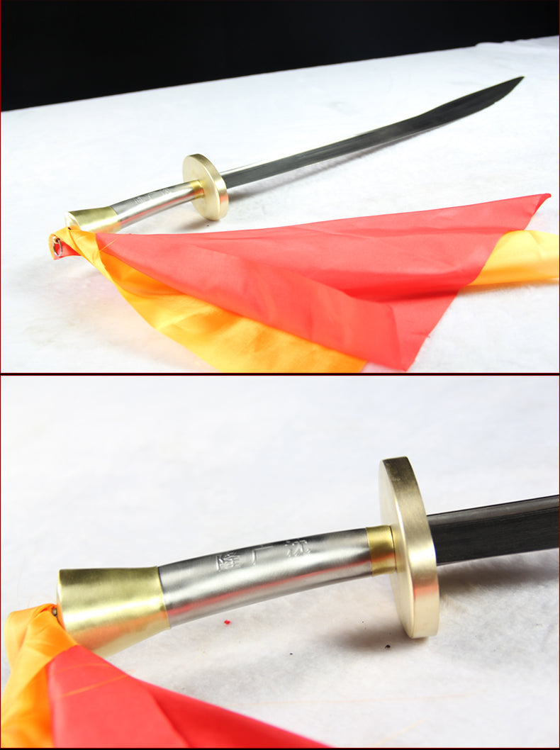 ดาบจีนทำมือ ดาบไทเก๊ก ดาบลองฉวน เหล็กแมงกานีส ฝักดาบไม้โรสวูด - COOLKATANA 