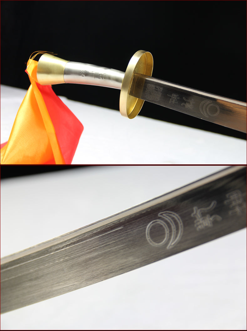 ดาบจีนทำมือ ดาบไทเก๊ก ดาบลองฉวน เหล็กแมงกานีส ฝักดาบไม้โรสวูด - COOLKATANA 