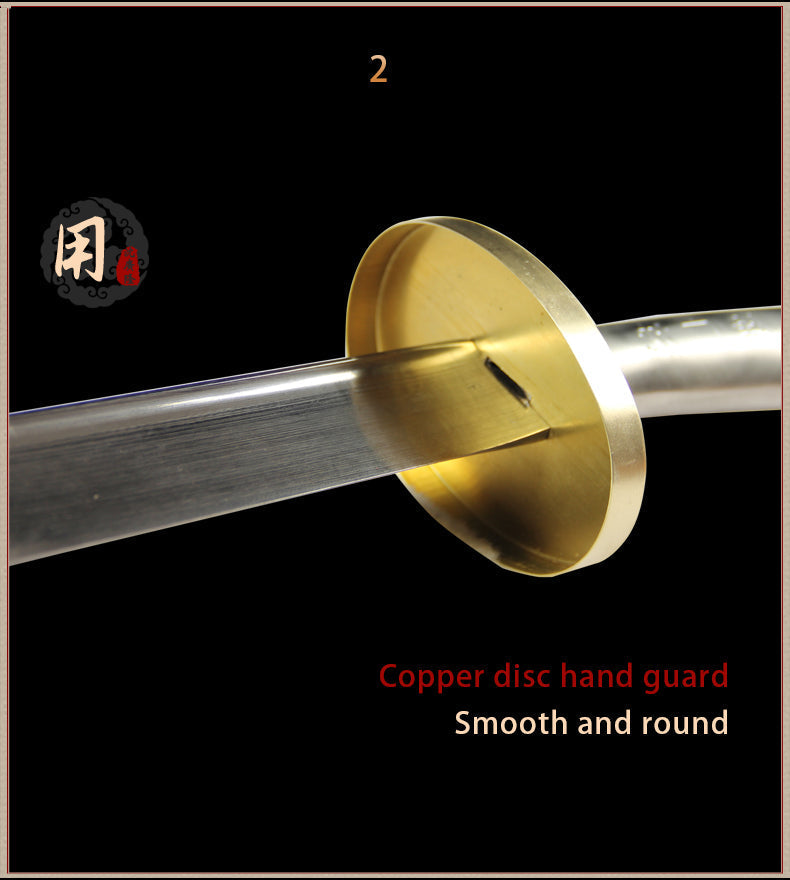 ดาบจีนทำมือ ดาบไทเก๊ก ดาบลองฉวน เหล็กแมงกานีส ฝักดาบไม้โรสวูด - COOLKATANA 