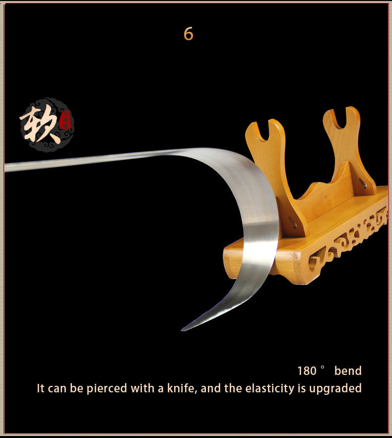 ดาบจีนทำมือ ดาบไทเก๊ก ดาบลองฉวน เหล็กแมงกานีส ฝักดาบไม้โรสวูด - COOLKATANA 