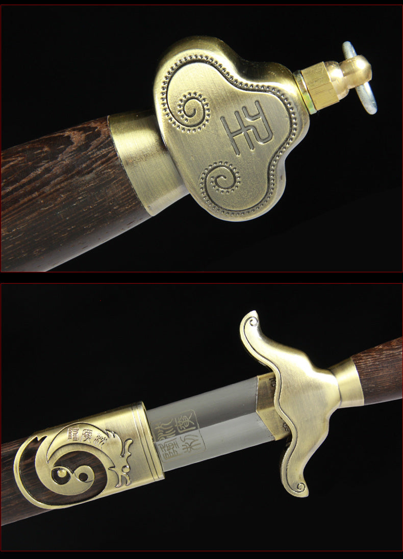Handmade Chinese Sword Shenwu Alloy Tai Chi Jian Stainless Steel Sword 