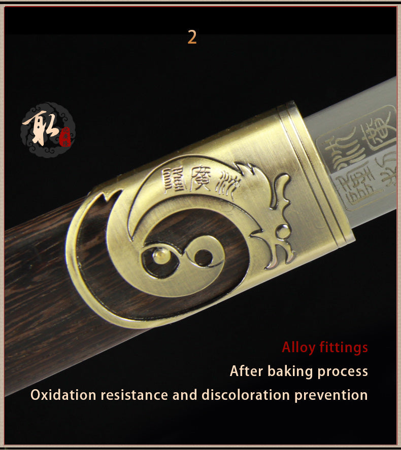 Handmade Chinese Sword Shenwu Alloy Tai Chi Jian Stainless Steel Sword 