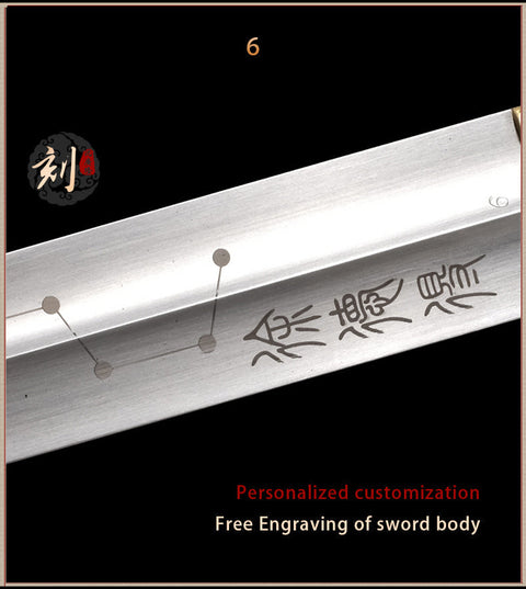 Handmade Chinese Sword Universe Tai Chi Jian Stainless Steel Soft Sword Longquan Sword-COOLKATANA-SL-8010-1-U