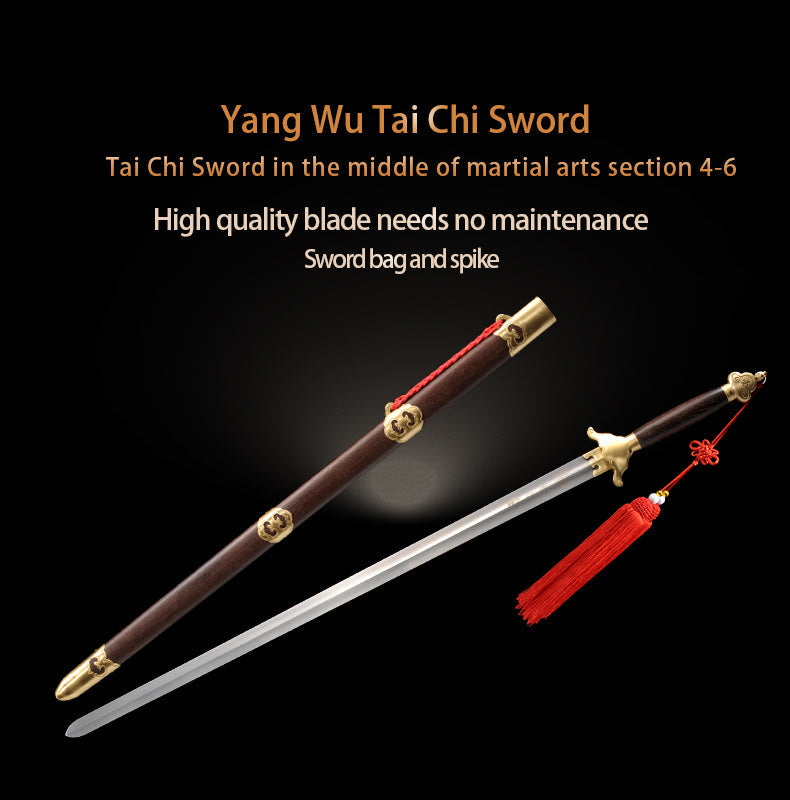 ดาบจีนทำมือ ดาบไทเก๊กเจียน หยางหวู่ ดาบหลงฉวน ดาบสเตนเลส ดาบอ่อน - COOLKATANA 