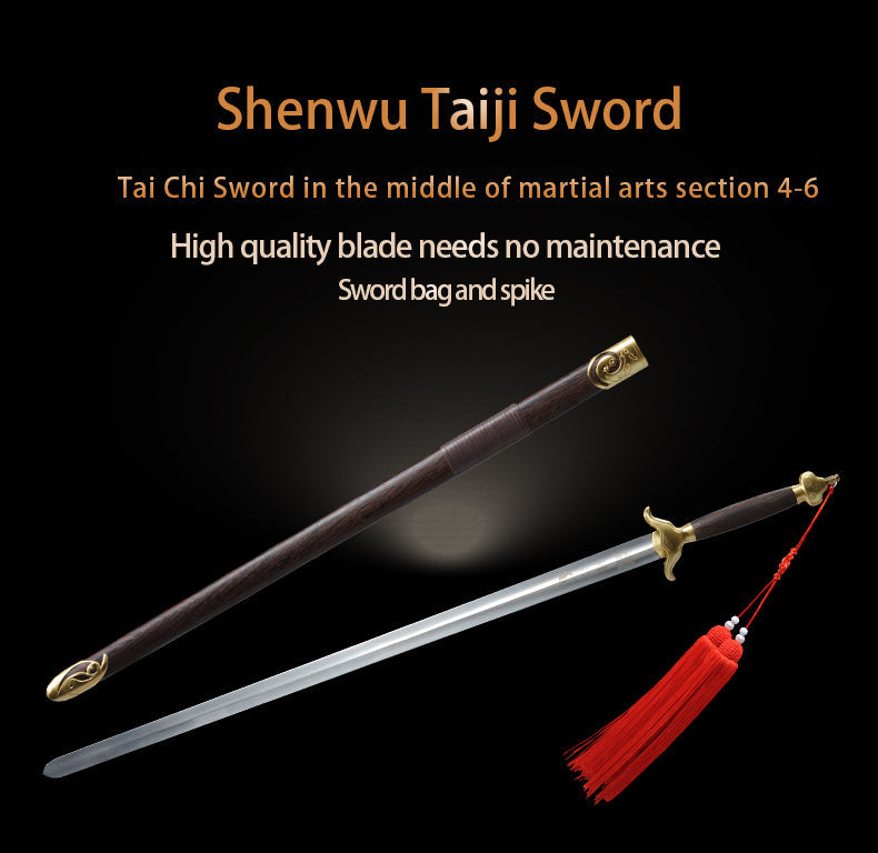 Handmade Chinese Sword Shenwu Pure Copper Tai Chi Jian Stainless Steel 