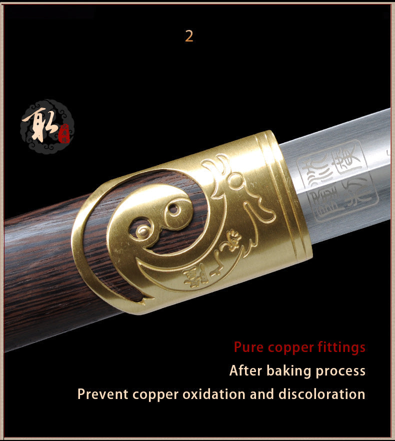 Handmade Chinese Sword Shenwu Pure Copper Tai Chi Jian Stainless Steel 