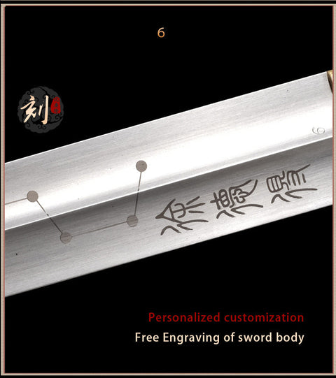 Handmade Chinese Sword Shenwu Pure Copper Tai Chi Jian Stainless Steel Authentic Longquan Sword-COOLKATANA-SL-8013-1-U