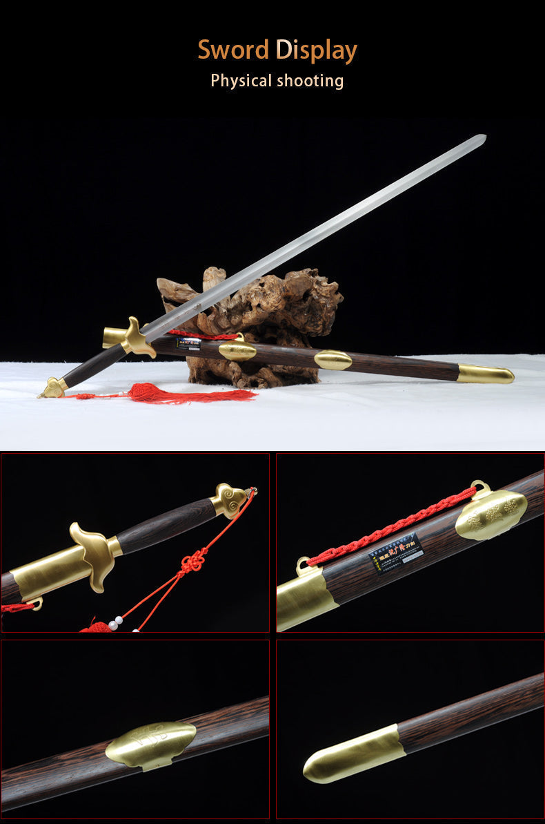 Handmade Chinese Sword Pure Copper Decorate Tai Chi Jian Stainless Ste 