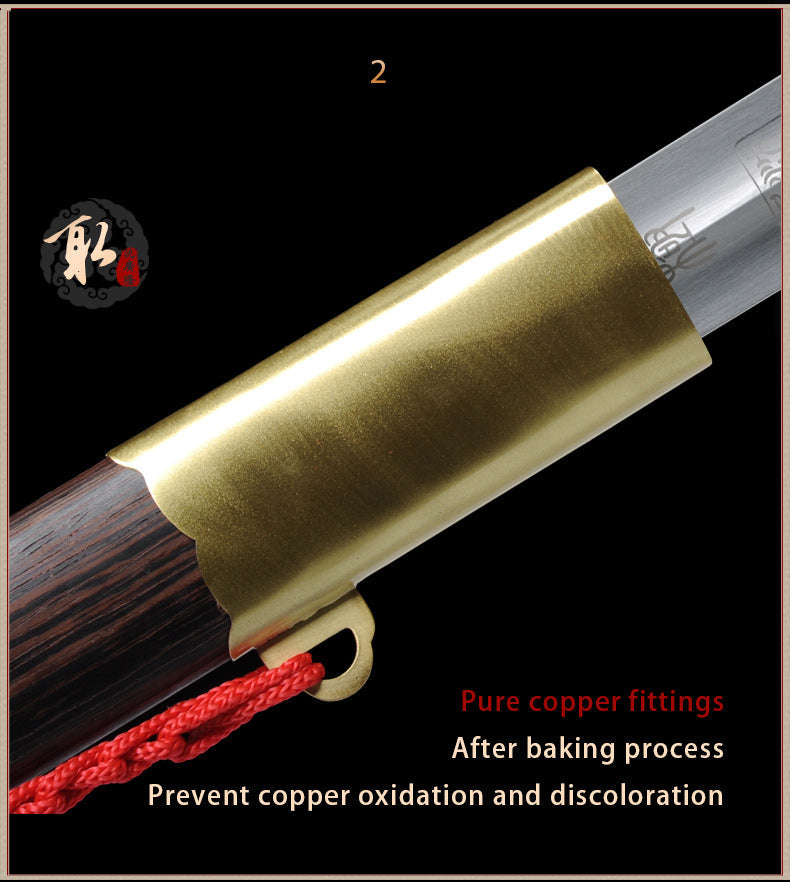 Handmade Chinese Sword Pure Copper Decorate Tai Chi Jian Stainless Ste 
