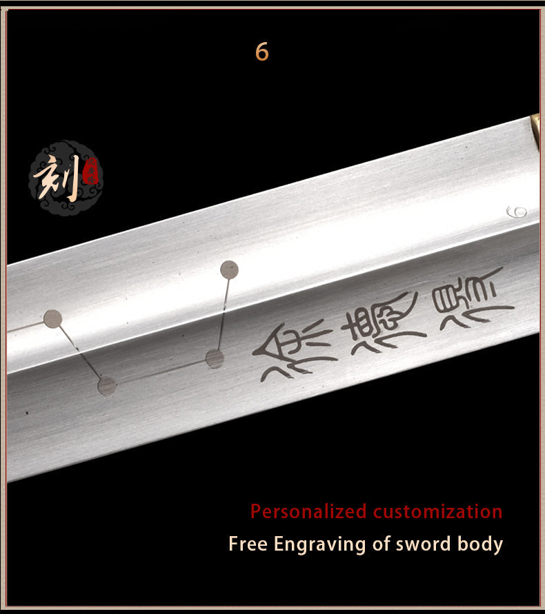 Handmade Chinese Sword Pure Copper Decorate Tai Chi Jian Stainless Ste 