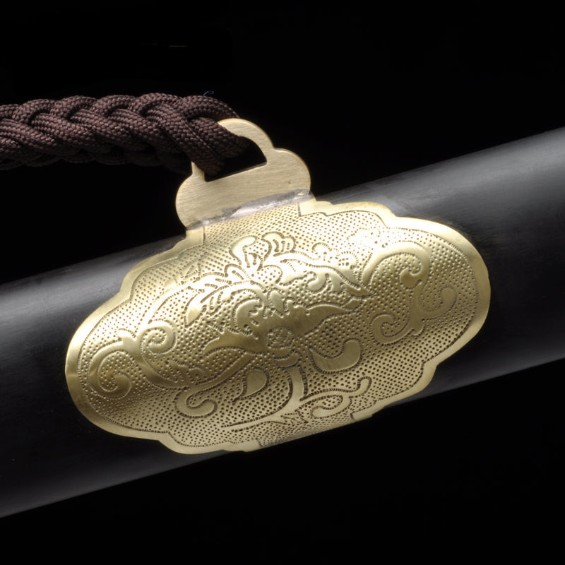 ดาบจีนทำมือ Qianlong Tai Chi Jian ดาบ Longquan พับเหล็กพร้อมฝักไม้มะเกลือ - COOLKATANA 