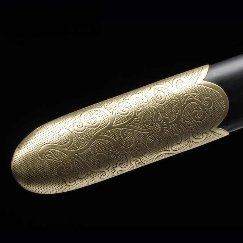 ดาบจีนทำมือ Qianlong Tai Chi Jian ดาบ Longquan พับเหล็กพร้อมฝักไม้มะเกลือ - COOLKATANA 