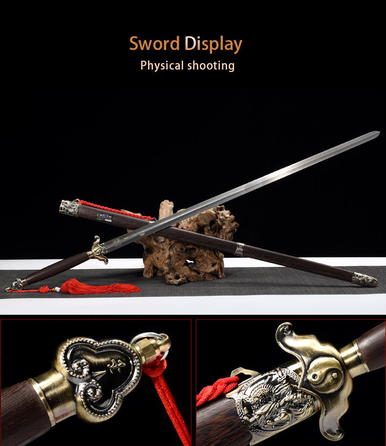 Handmade Chinese Sword Yin Yang Two handed Tai chi Jian Stainless Stee 