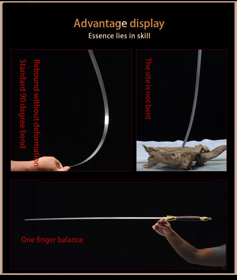 Handmade Chinese Sword Yin Yang Two handed Tai chi Jian Stainless Stee 