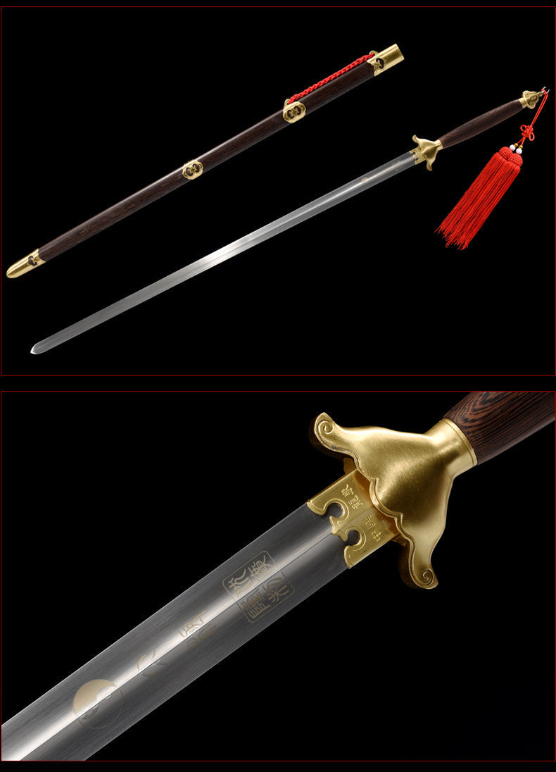 Handmade Chinese Sword Yangwu Two Handed Tai Chi Jian Stainless Steel Bagua Sword Longquan Sword 