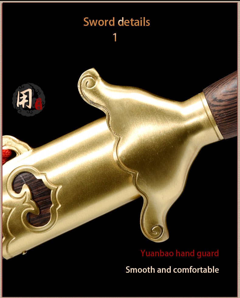 Handmade Chinese Sword Yangwu Two Handed Tai Chi Jian Stainless Steel Bagua Sword Longquan Sword 