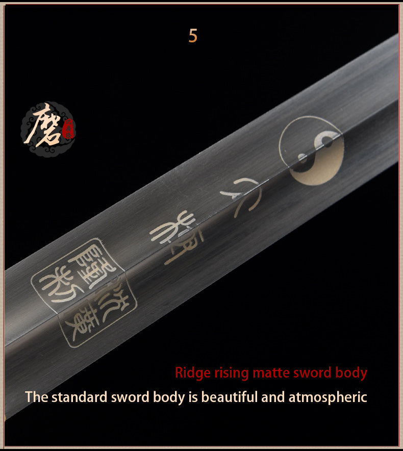 Handmade Chinese Sword Yangwu Two Handed Tai Chi Jian Stainless Steel Bagua Sword Longquan Sword 