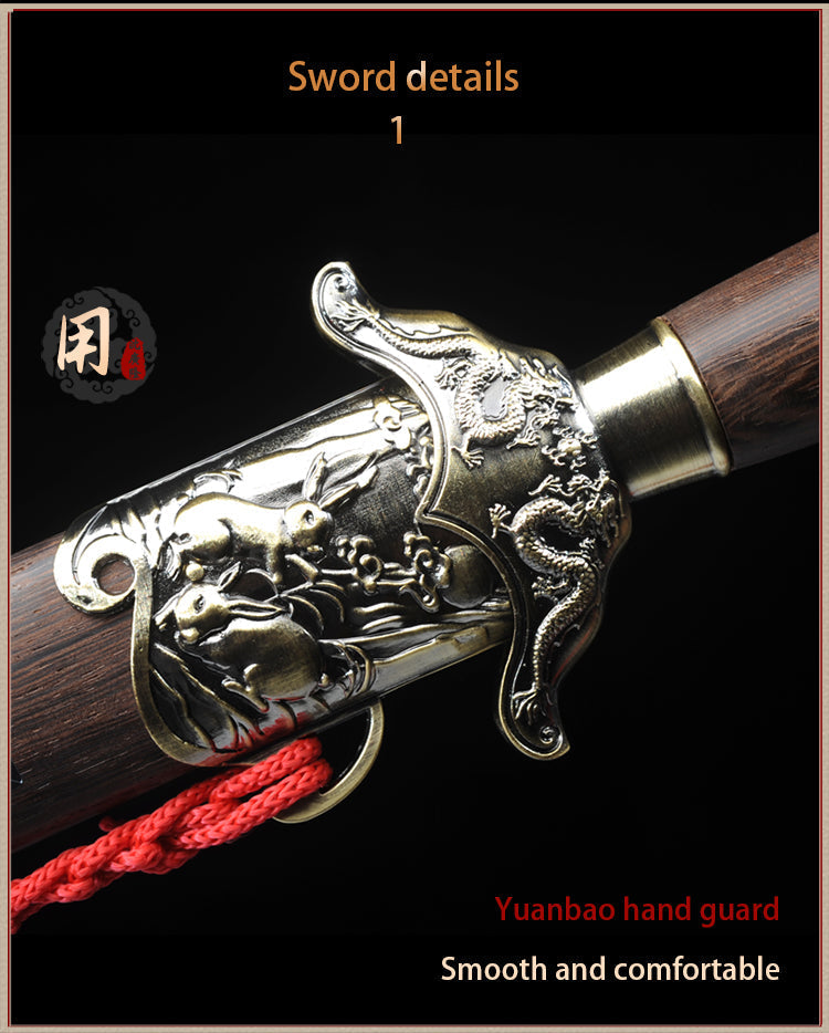 Handmade Chinese Sword Zodiac Signs Tai Chi Jian Stainless Steel Longq 
