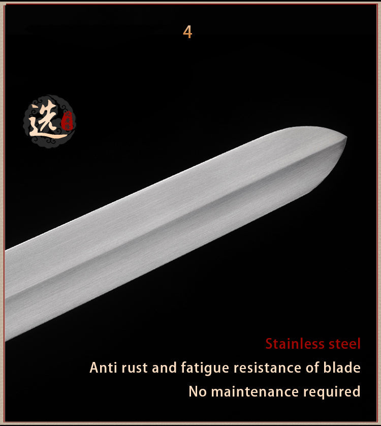 Handmade Chinese Sword Zodiac Signs Tai Chi Jian Stainless Steel Longq 