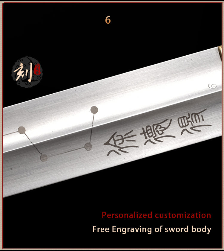 Handmade Chinese Sword Zodiac Signs Tai Chi Jian Stainless Steel Longq 