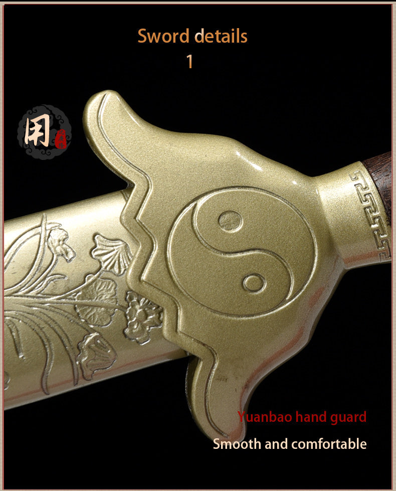 Handmade Chinese Sword Yangwu Yin Yang Tai Chi Jian Stainless Steel Longquan Sword 