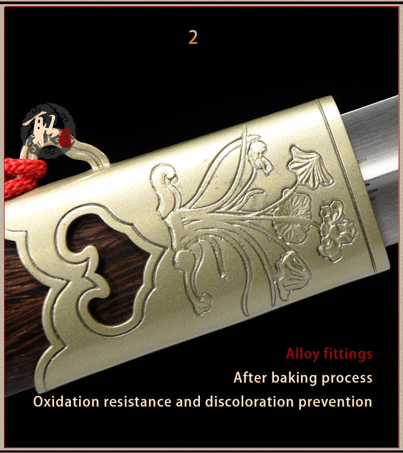 Handmade Chinese Sword Yangwu Yin Yang Tai Chi Jian Stainless Steel Longquan Sword 