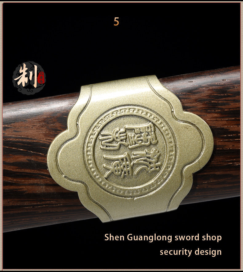 Handmade Chinese Sword Yangwu Yin Yang Tai Chi Jian Stainless Steel Longquan Sword 