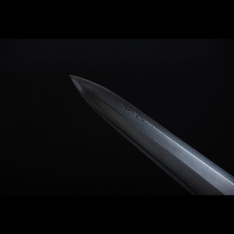 Handmade Chinese Sword Mini Longquan Short Sword Folded Steel Blade Ebony Scabbard-COOLKATANA-SL-7006-U