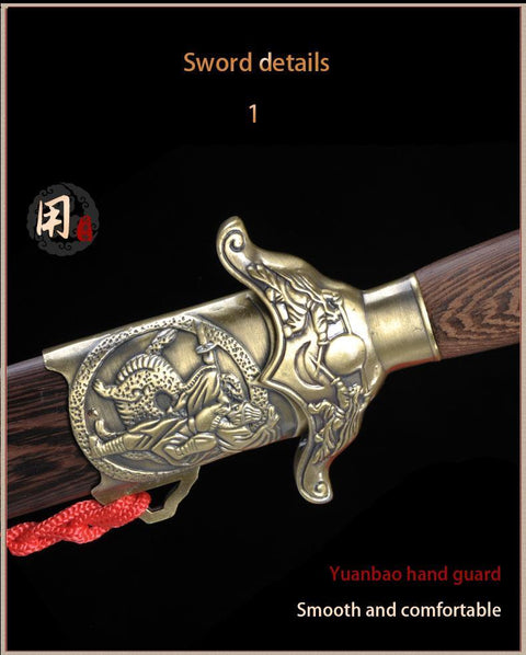 Handmade Chinese Sword Bronze Martial Arts Tai Chi Jian Stainless Steel Standard Longquan Sword-COOLKATANA-SL-8003-1-U