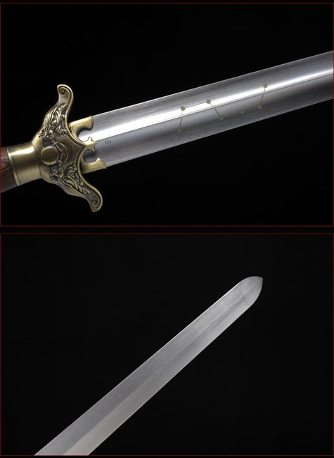 Handmade Chinese Sword Bronze Martial Arts Tai Chi Jian Stainless Steel Standard Longquan Sword-COOLKATANA-SL-8003-1-U