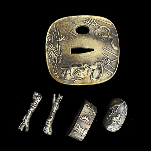 custom samurai sword makers Copper Tsuba By Steel Mold-QQ-017-COOLKATANA