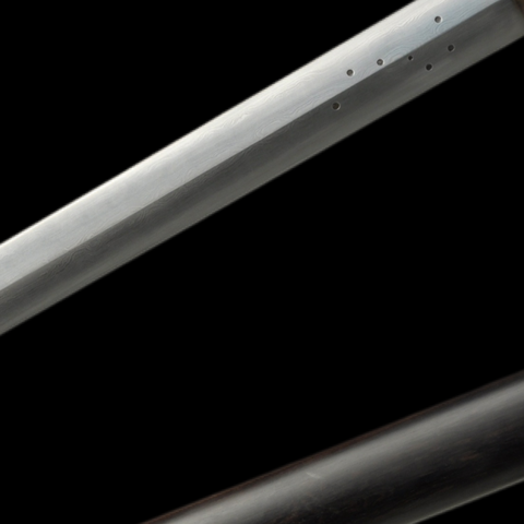 Handmade Chinese Sword Traditional Feng Shui Jian Folded Steel Blade Ebony Scabbard-COOLKATANA-SL-3091-U