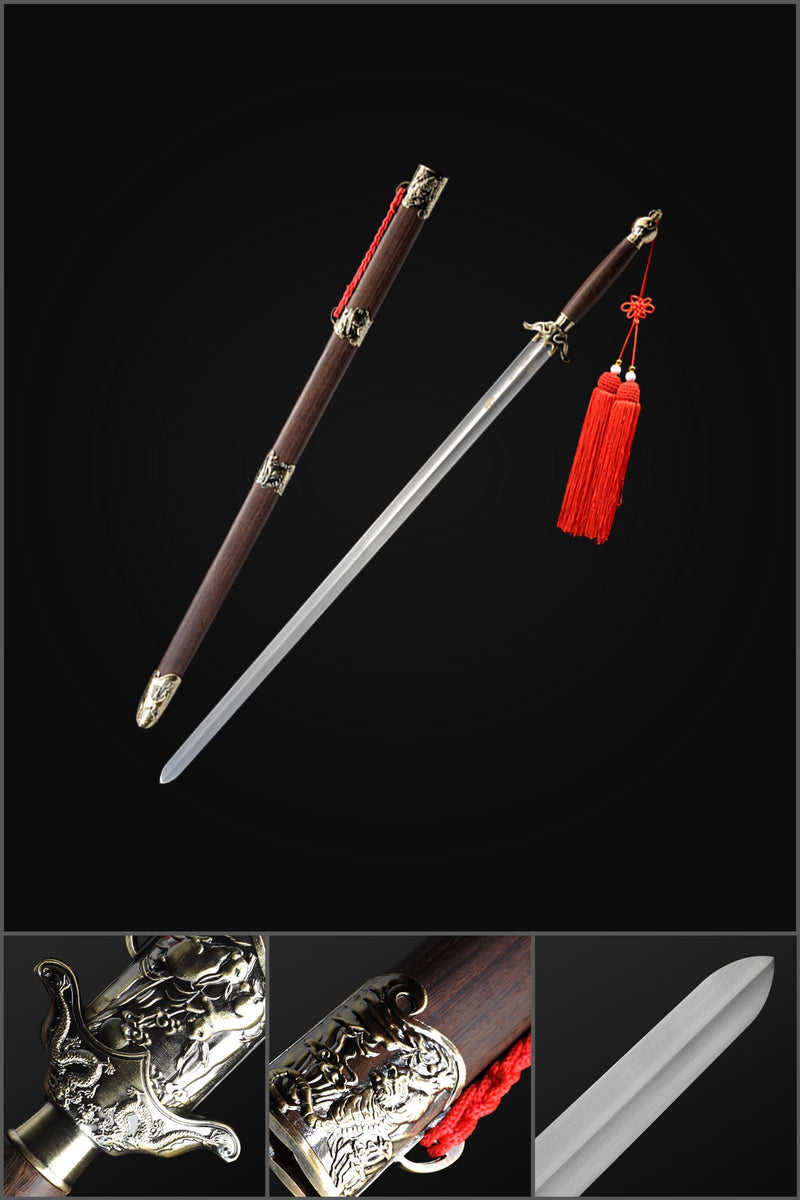 Handmade Chinese Sword Zodiac Signs Tai Chi Jian Stainless Steel Longq 