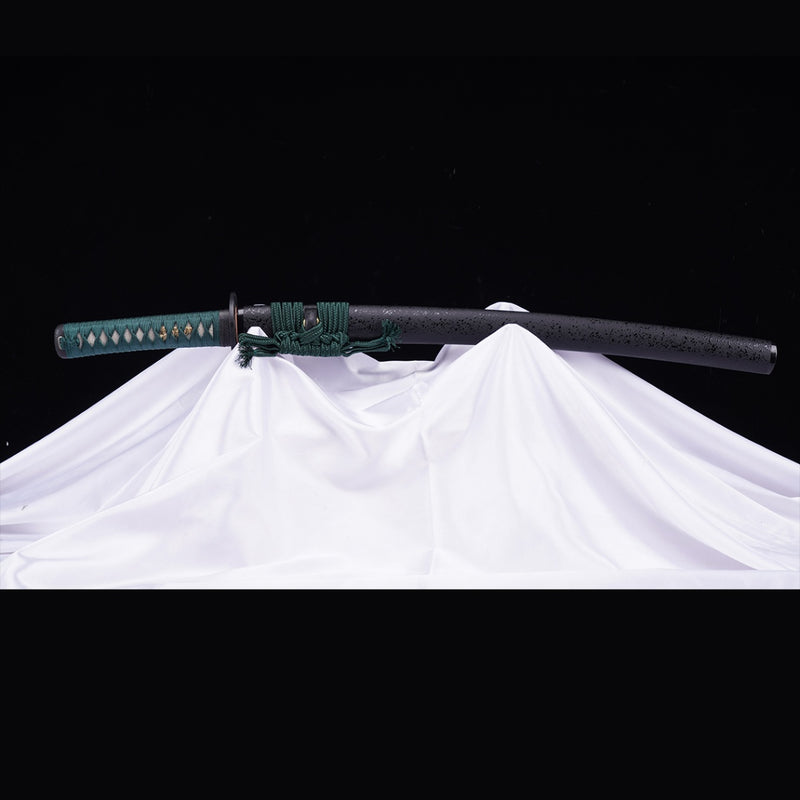 Handgeschmiedetes japanisches Wakizashi-Schwert 1095 High Carbon Steel Sashikomi A+ Polishing Grade Clay Tempered – COOLKATANA 