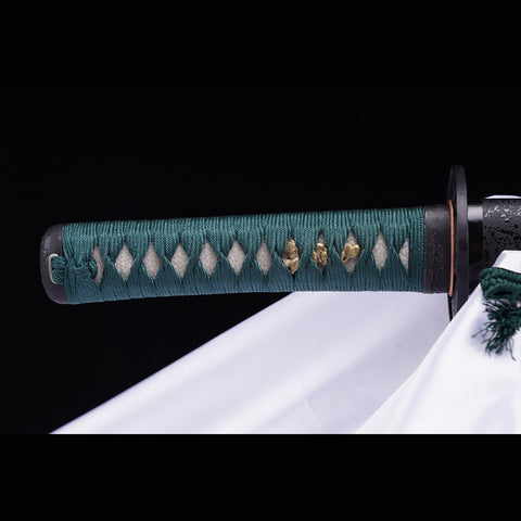 Hand Forged Japanese Wakizashi Sword 1095 High Carbon Steel Sashikomi A+ Polishing Grade Clay Tempered-COOLKATANA-ZS-0008-U