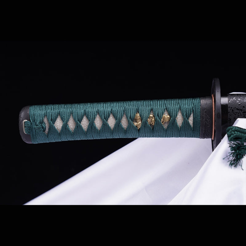 Handgeschmiedetes japanisches Wakizashi-Schwert 1095 High Carbon Steel Sashikomi A+ Polishing Grade Clay Tempered – COOLKATANA 