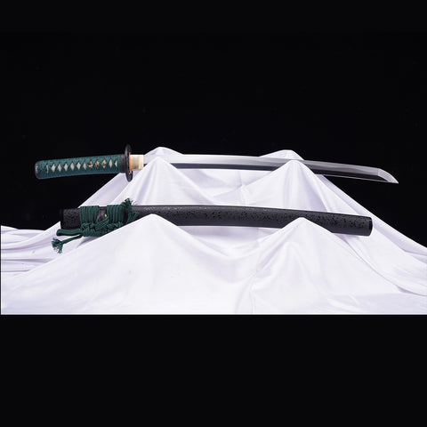 Hand Forged Japanese Wakizashi Sword 1095 High Carbon Steel Sashikomi A+ Polishing Grade Clay Tempered-COOLKATANA-ZS-0008-U