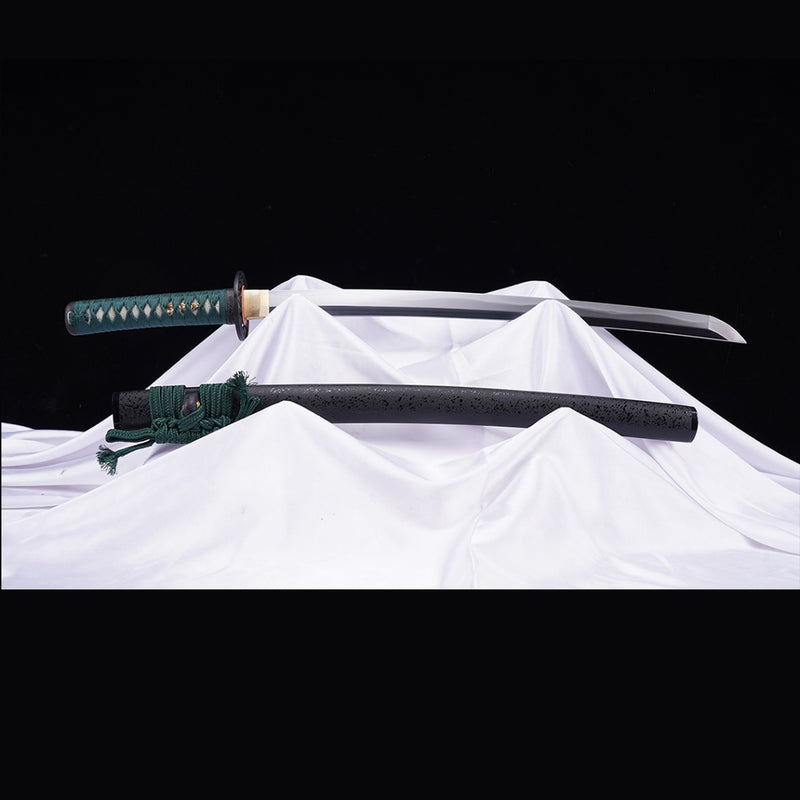 Handgeschmiedetes japanisches Wakizashi-Schwert 1095 High Carbon Steel Sashikomi A+ Polishing Grade Clay Tempered – COOLKATANA 