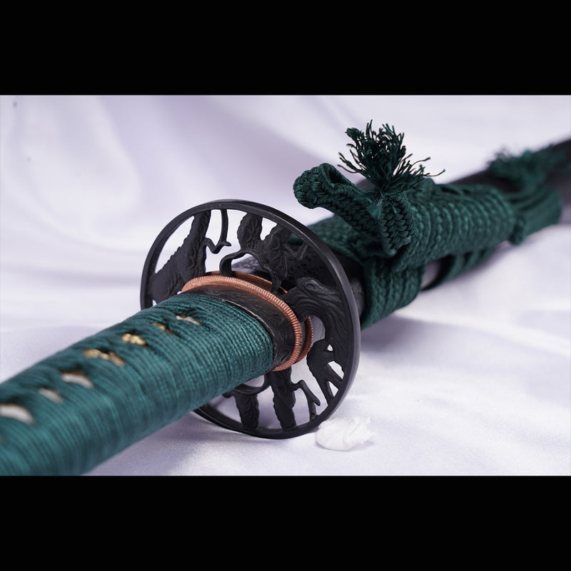 Handgeschmiedetes japanisches Wakizashi-Schwert 1095 High Carbon Steel Sashikomi A+ Polishing Grade Clay Tempered – COOLKATANA 
