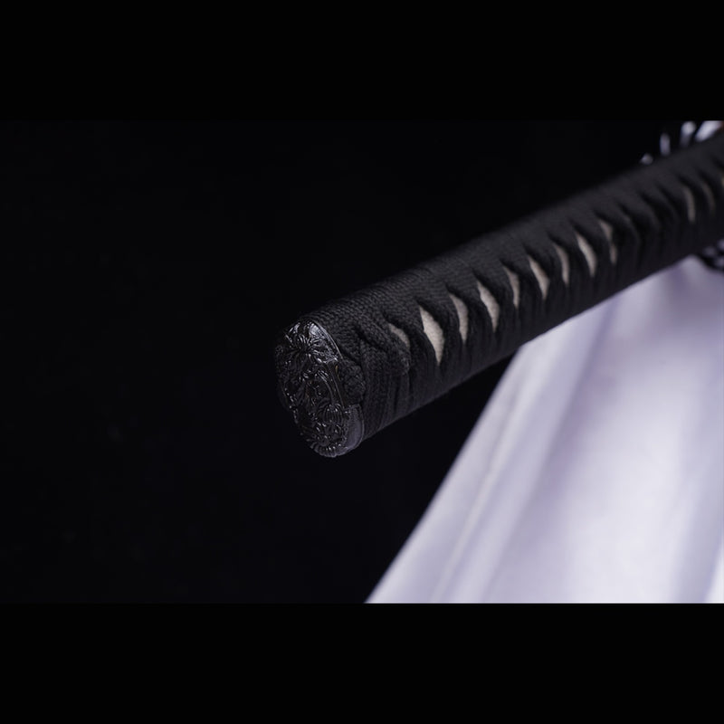 Handgeschmiedetes japanisches Samurai-Katana-Schwert T8-Stahlklinge Wasserhärtende Eisen-Tsuba - COOLKATANA 