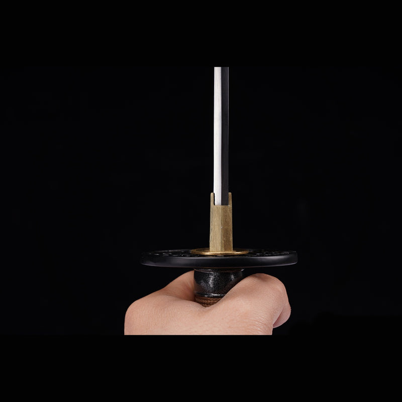 Handgeschmiedetes japanisches Samurai-Katana-Schwert aus Manganstahl mit Ölabschreckung, Full Tang – COOLKATANA 