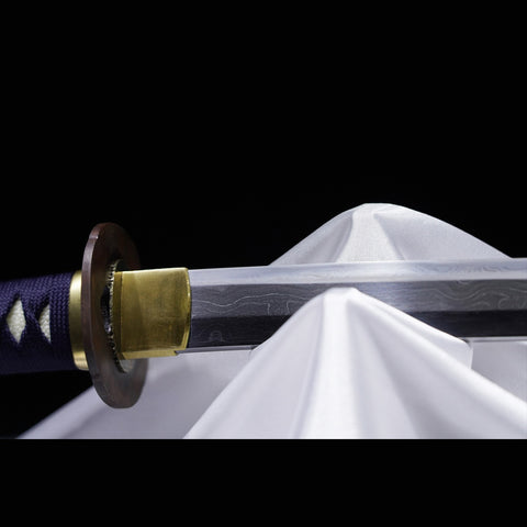 Hand Forged Japanese Samurai Katana Sword Folded Steel Sashikomi A+ Polishing Grade Clay Tempered-COOLKATANA-ZS-0016-U