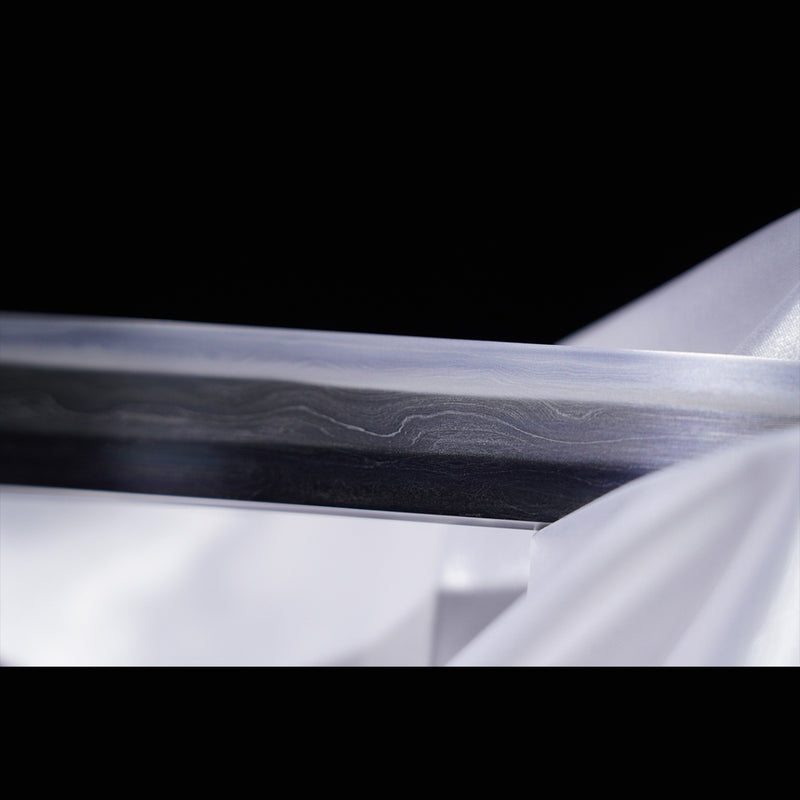 Handgeschmiedetes japanisches Samurai-Katana-Schwert, gefalteter Stahl, Sashikomi A+, Poliergrad, Ton, gehärtet – COOLKATANA 