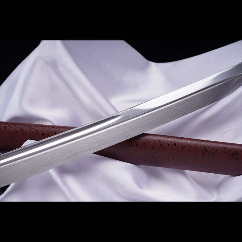 Hand Forged Japanese Samurai Katana Sword Manganese Steel Blade Oil Qu 