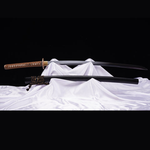 Hand Forged Japanese Samurai Katana Sword High Manganese Steel Oil Quenching Copper Tsuba-COOLKATANA-ZS-0003-U