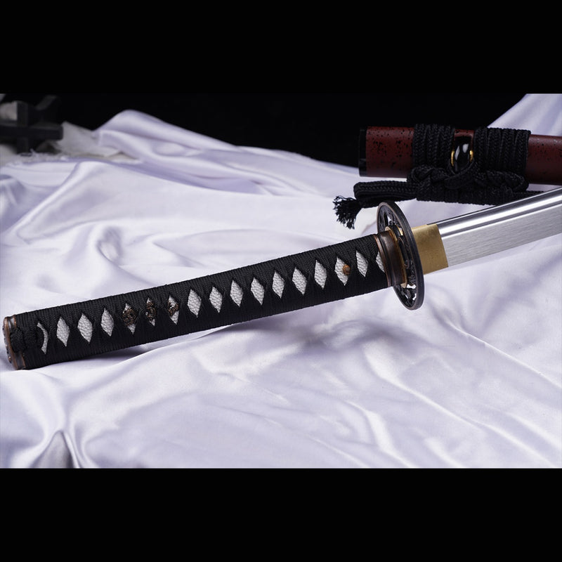 Hand Forged Japanese Samurai Katana Sword Manganese Steel Blade Oil Qu 