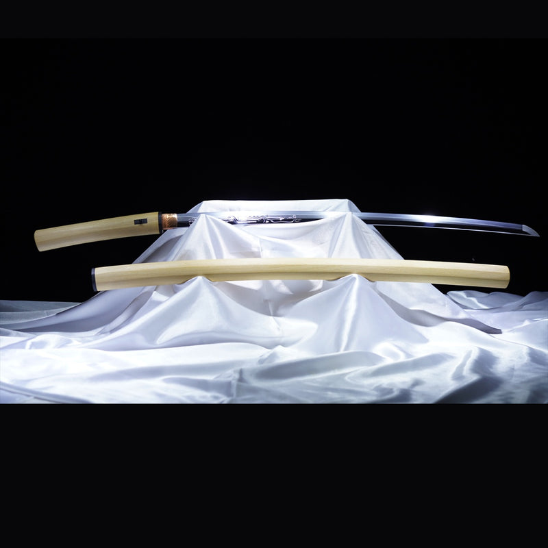 Handgeschmiedetes japanisches Samurai-Schwert Myoho Muramasa mit handgeschnitztem Saya gefaltetem Stahl aus gehärtetem Ton – COOLKATANA 
