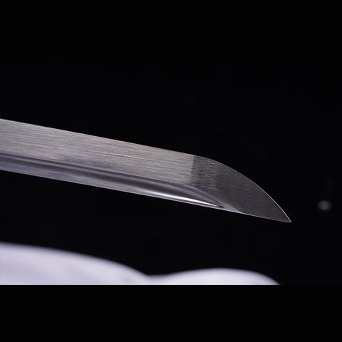 Hand Forged Japanese Samurai Sword Manganese Steel Blade Genuine Rayskin Handle Brass Tsuba-COOLKATANA-ZS-0039-U