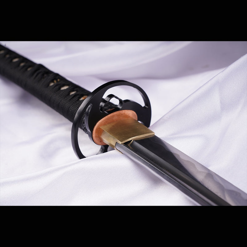 Handgeschmiedetes japanisches Samurai-Katana-Schwert Gefaltete Stahlklinge Ölabschreckung Full Tang - COOLKATANA 